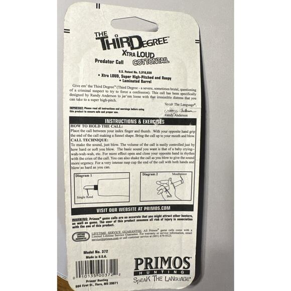 Primos 372 The Third Degree Xtra Loud Cottontail Predator Call by Randy Anderson - Picture 3 of 3